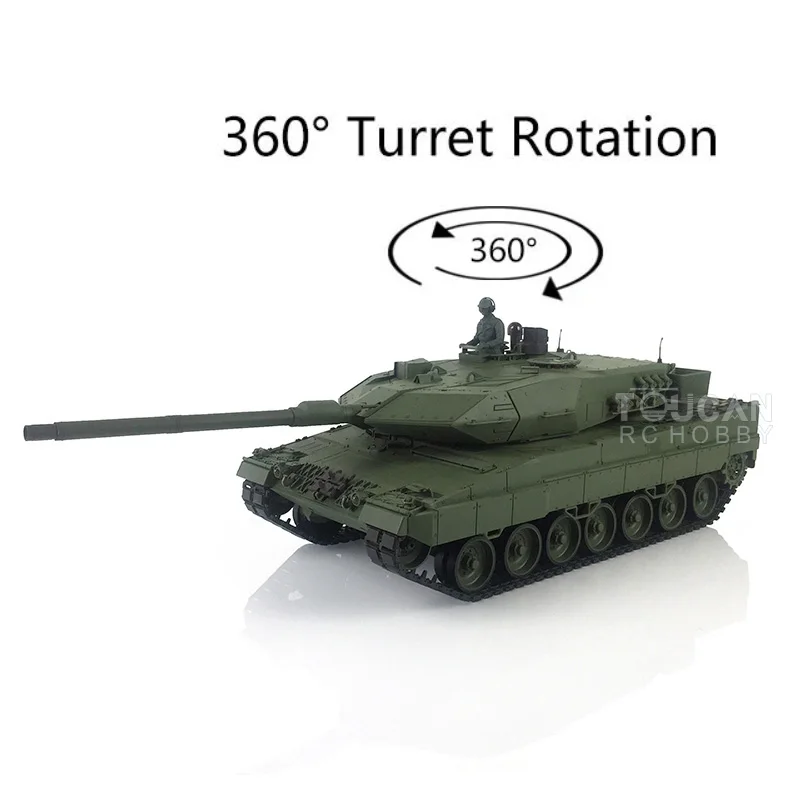 HENG LONG 1/16 그린 7.0 플라스틱 레오파드 2A6 RTR RC 탱크,..