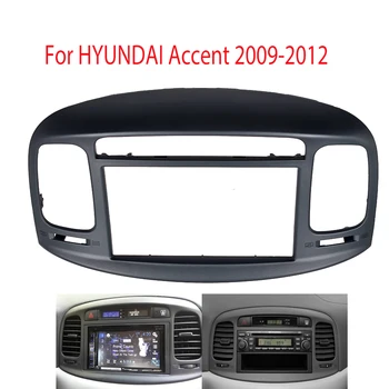 Fascia de Radio de coche 2Din para HYUNDAI Accent 09-12, adaptador de placa de marco estéreo DVD, Kit de ajuste de bisel de instalación de tablero de montaje 1