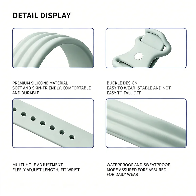 Enhanced Product Title:  
Premium Silicone Sports Strap - Adjustable Replacement Wristband