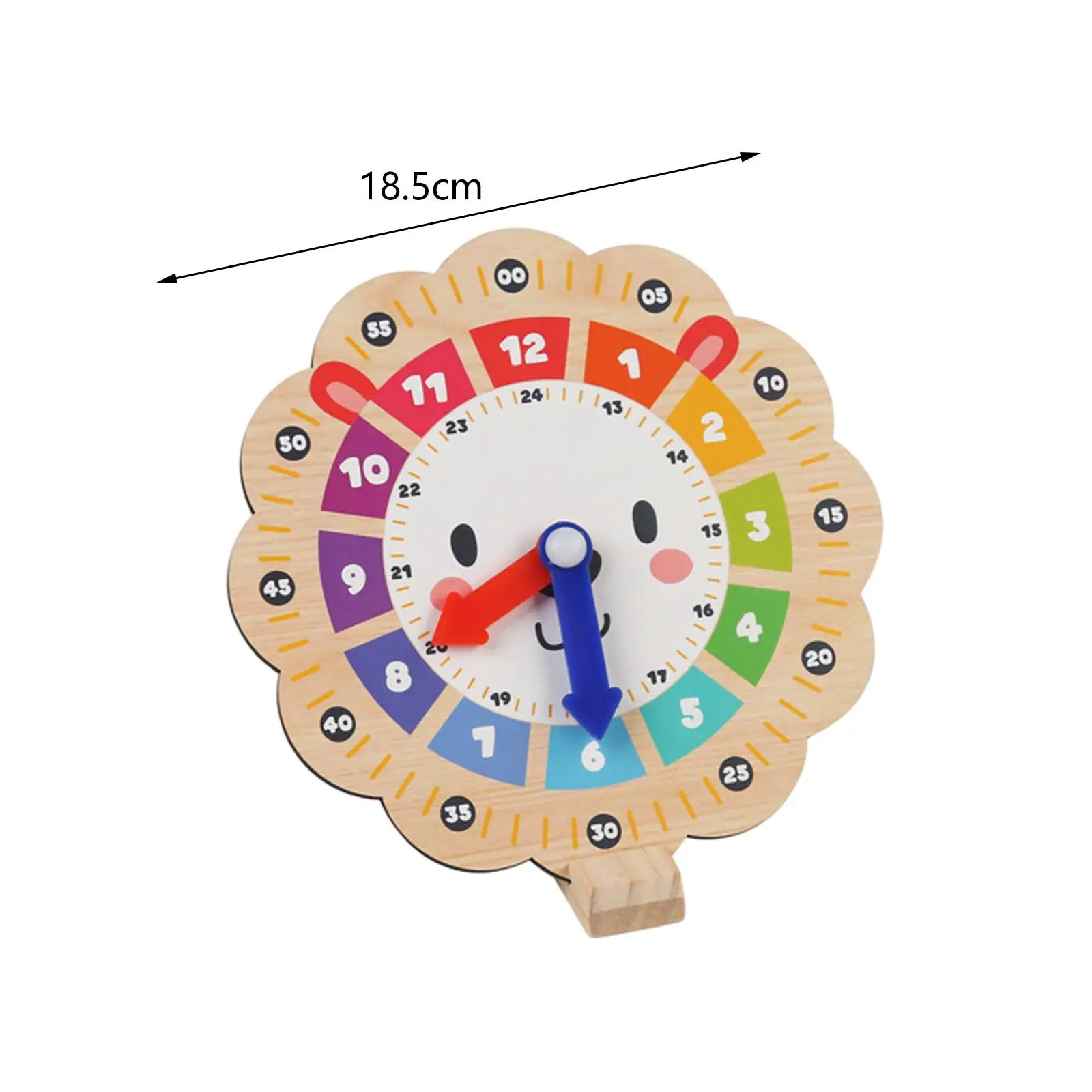 Clock Learning for Kids Early Learning Wood Teaching Clock for Homeschool Supplies Gifts Clocks Practice Kindergartner Children