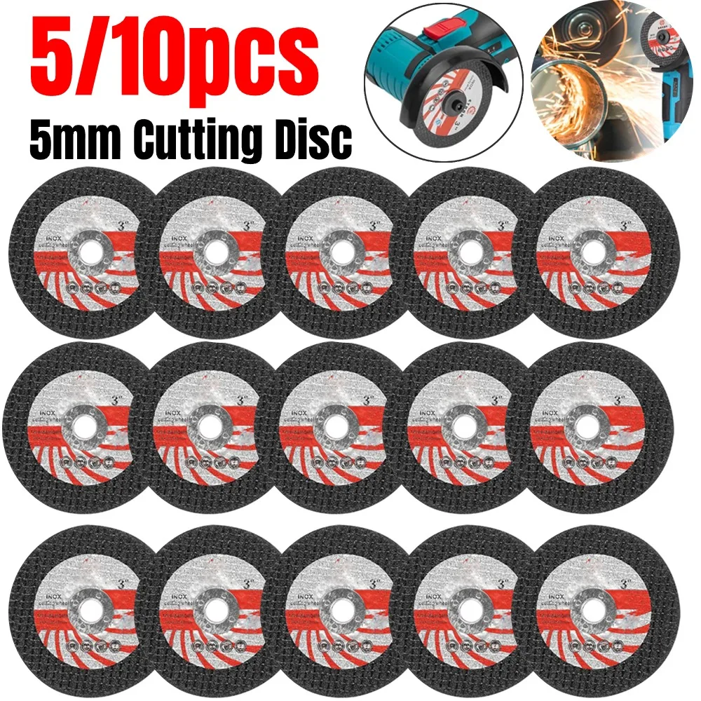 

10/5pcs 3inch Polishing Cutting Disc Circular Resin Grinding Wheel Sanding Disc 75mm For Angle Grinder Steel Stone Cutting Sheet