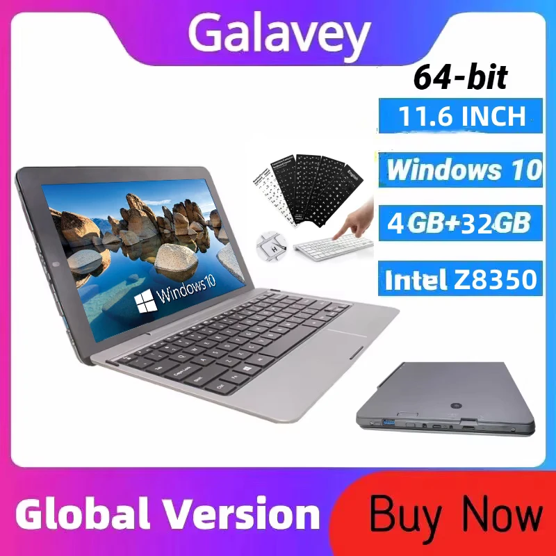 2026 Cheapest 64-bit Tablets 11.6 Inch 4GB+32GB 2-in-1 Windows 10