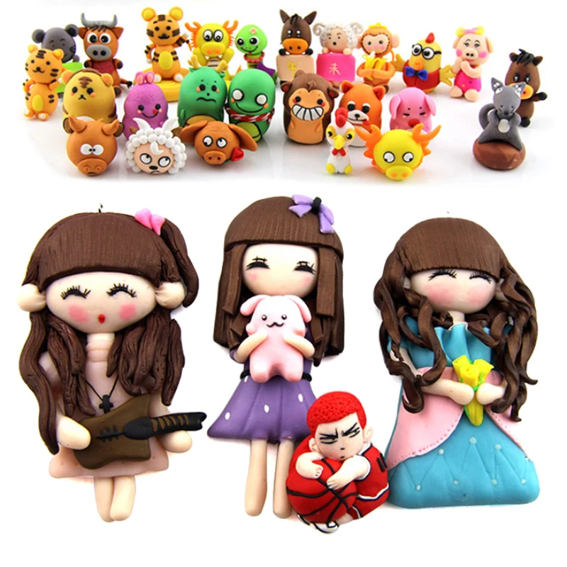 Colorful Soft Polymer Clay for Kids DIY Dolls Making