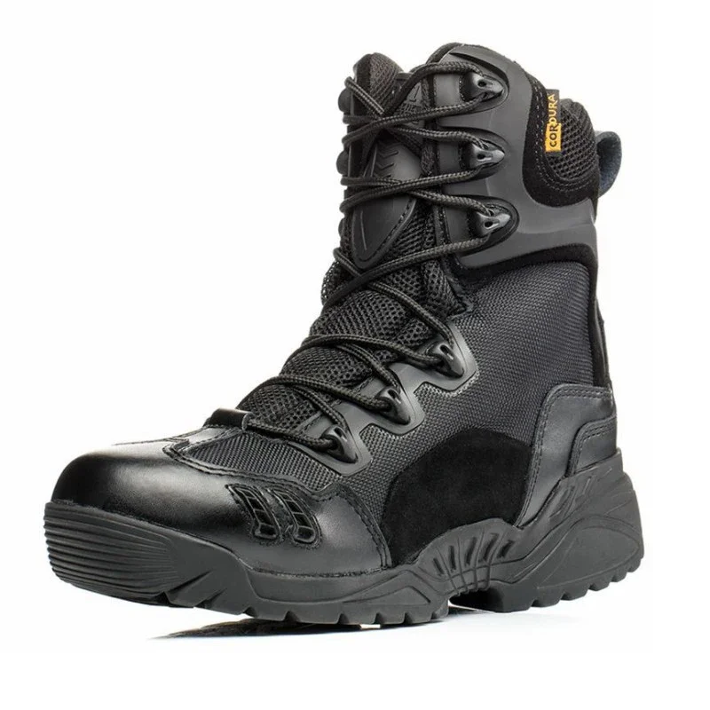 Men Winter Boots Leather Camouflage Lace Boots High Top Safety Works Combat Ankle Men's Tactical shoes