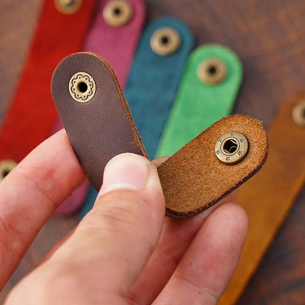 Leather Cable Winder Earphone Accessories Cord Organizer