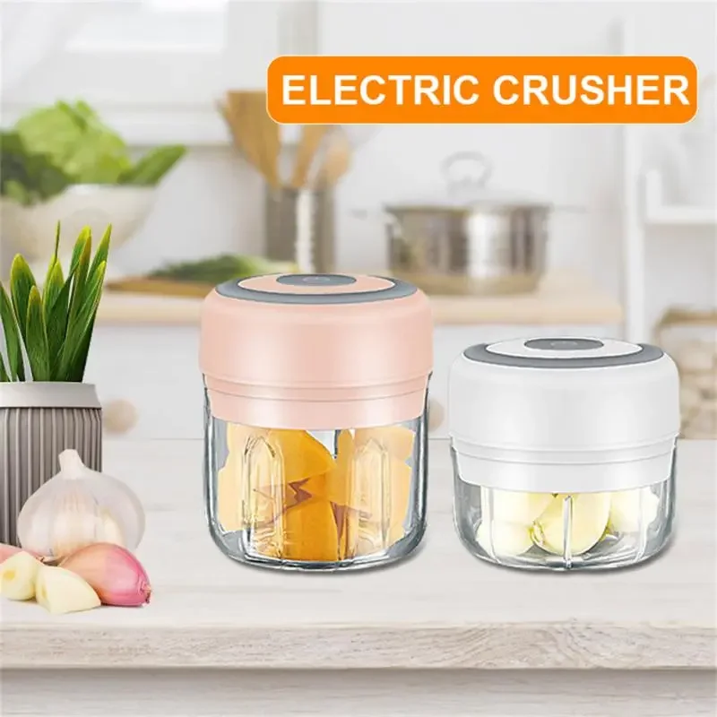 

Chopper Automatic Durable Garlic Masher USB Charging Meat Masher Vegetable Chopper Garlic Crusher Kitchen Gadget