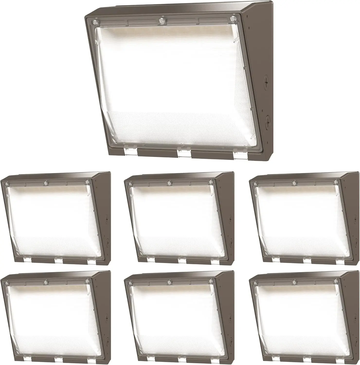 Sun Lighting 6 Pack 80W LED Wall Pack Outdoor Industrial Waterproof Commercial Grade Security