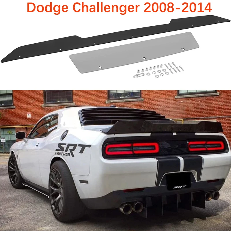 

Rear WickerBill Spoiler Fits for Dodge Challenger 2008-2014 Compatible with SRT RT SXT Scat Pack Hellcat, Car Accessories