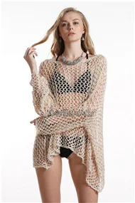 Women Clothes Beach Cover Up Korean Dress Plus Size Fashion Hot Bikini Hollow Out Sexy Tunic Female Print Polyester Sierra bikini and cover up set