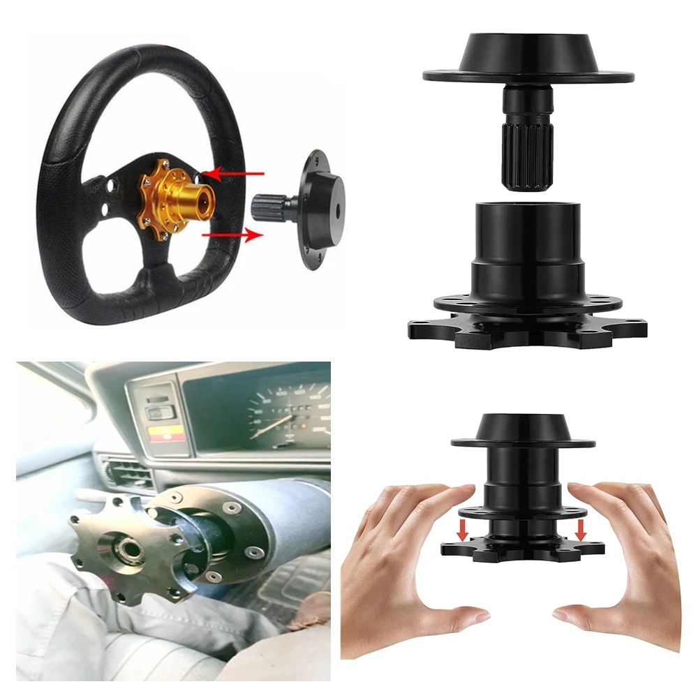 Universal Racing 6 hole Steering Wheel Quick Release Hub Kit Wheel Hub Adapter Car Accessories Replace Aluminum