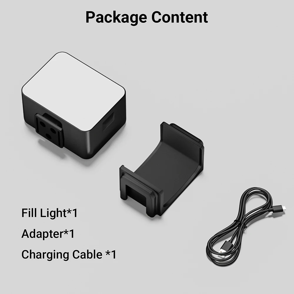 MEDALigh RL-03 포켓 3 미니 LED 조명 비디오 라이트 (DJI 오즈모 포켓 3용, 브이로그, 라이브 방송용, 800mAh 충전식)