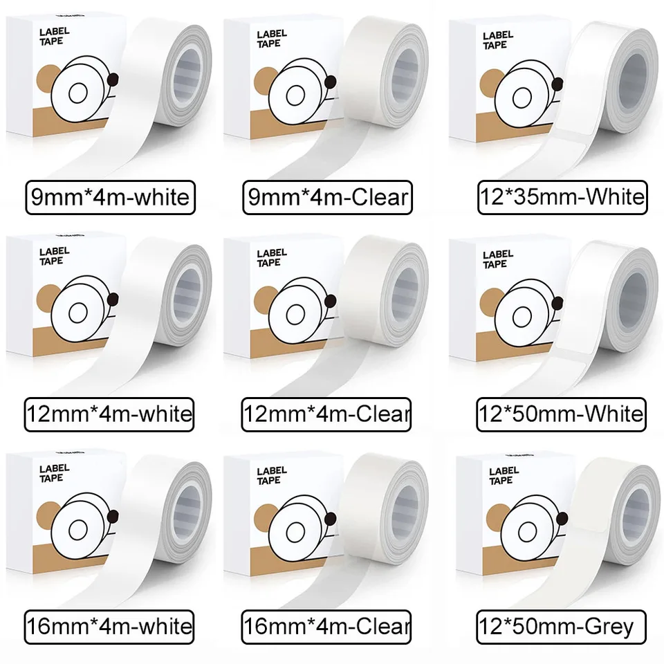 Cinta de etiquetas de 16mm x 4m para MakeID, improra de etiquetas térmica Bluetooth, L1-A