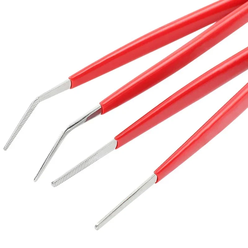 Precision Tweezers Insulated Stainless Steel 160mm For Phone Repair