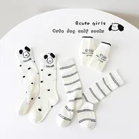 3 Pairs Summer Girls Socks Long Tube Socks Baby Soft Cotton Knee Socks Sweet Flower Pattern 3