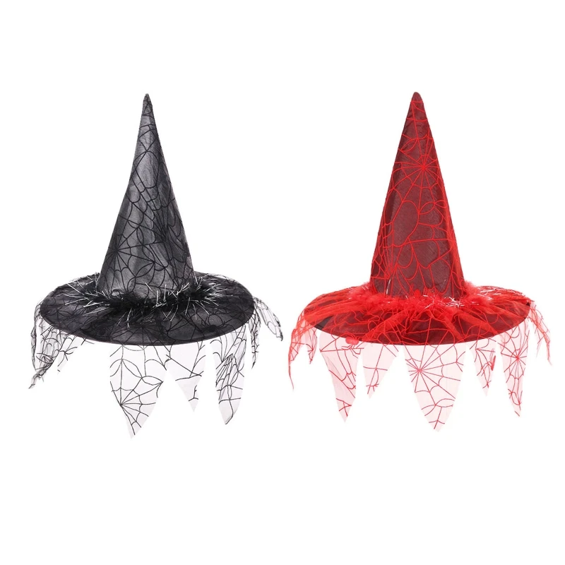 

Шляпа ведьмы с вуалью, шляпы для вечеринок, Шляпа Волшебника для взрослых и детей, шляпа Magican, украшения для Хэллоуина для дома, рождественские подарки