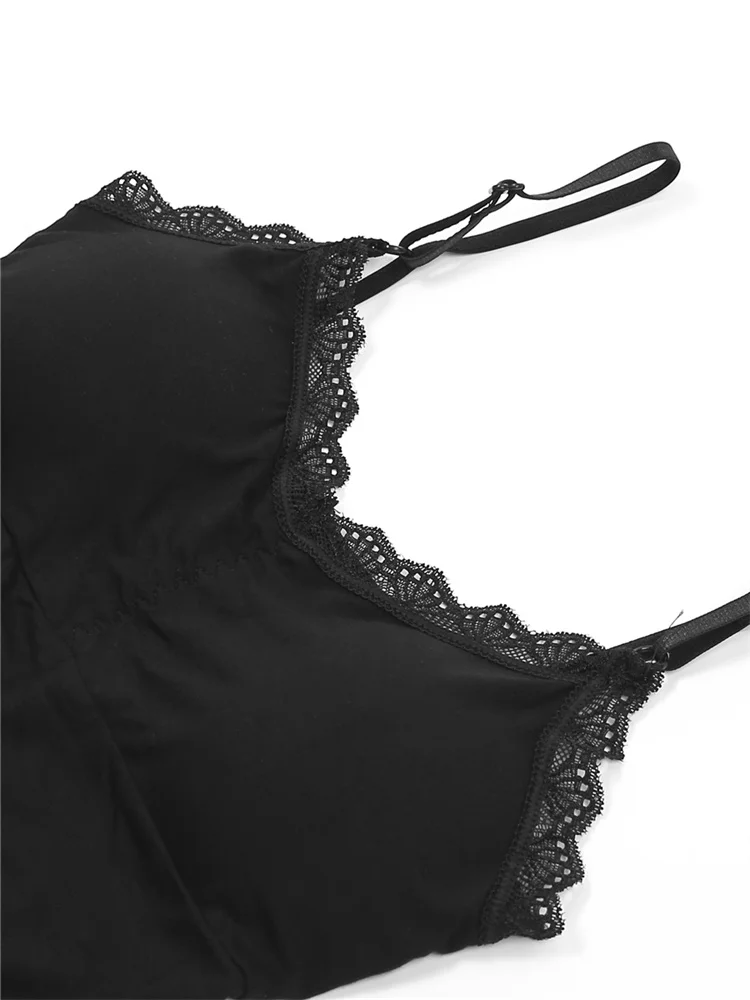 2023 Summer Lace Padded Camisole Women Tops Bras Seamless Bra Padded