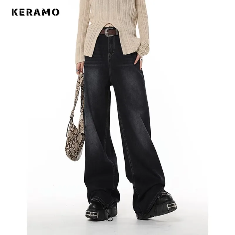 Pantalones Vaqueros Rectos Vaqueros Mujer 2024 Cintura Alta