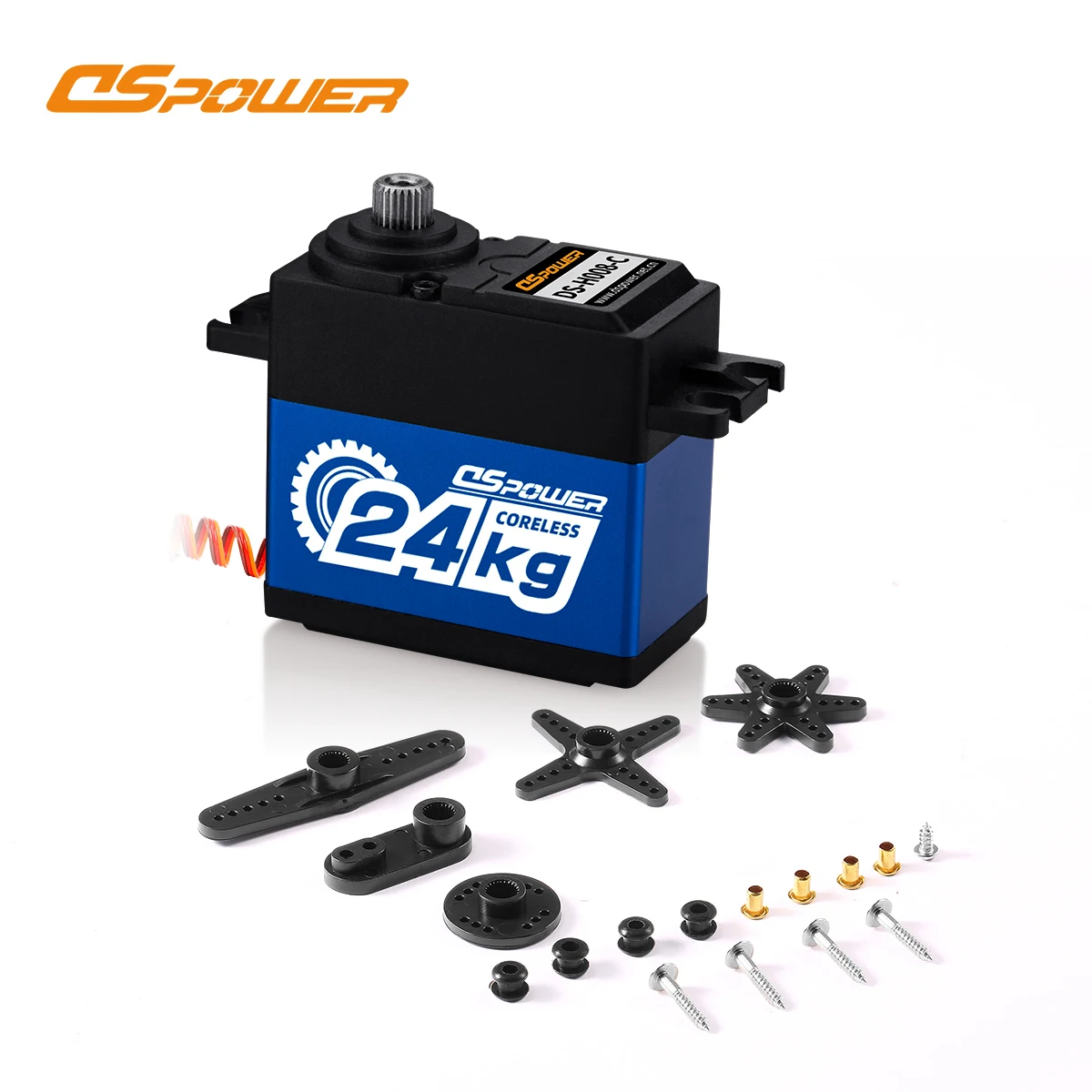 

DSpower 24KG Coreless Servo Metal Gear Waterproof Servos High Speed Large Torque for 1/8 1/10 RC Car SCX10 D90 TRX REDCAT Plane