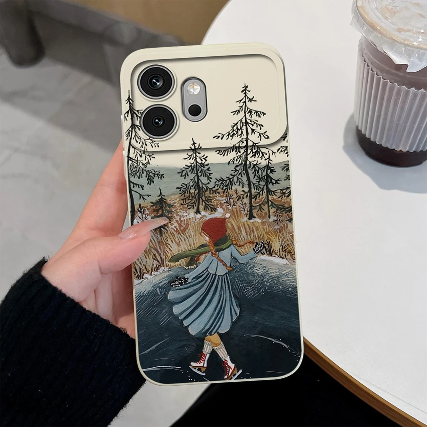 Enhanced Floral Silicone Soft Case - High-Quality Anti-Fingerprint Bumper Housing