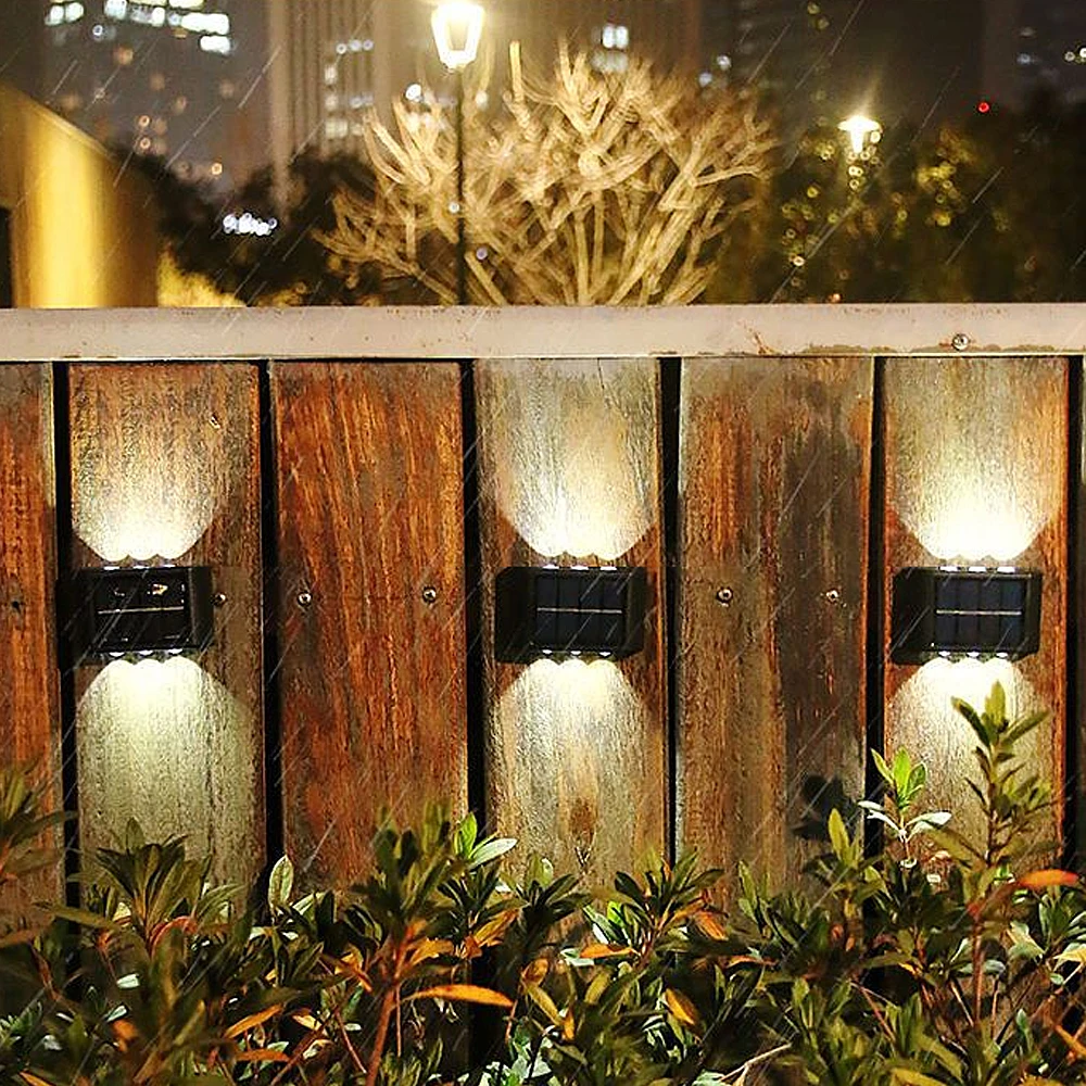 

Настенная лампа с солнечной батареей, водонепроницаемый минималистичный креативный светильник с 6 светодиодами для спальни, сада, балкона