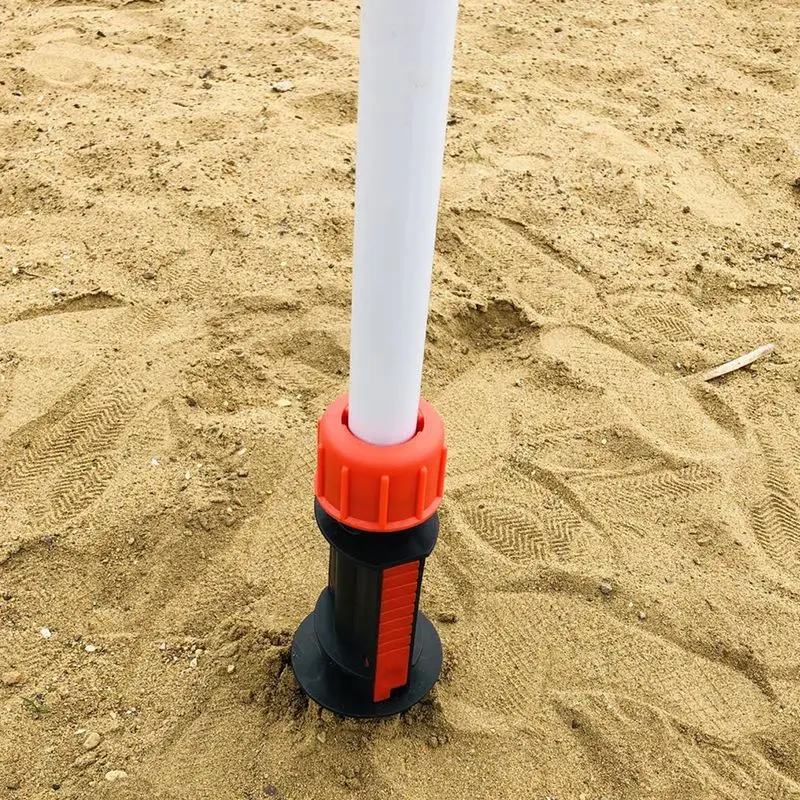 Beach Umbrella Sand Stand, Portable Plastic Umbrella Grass Stand Base Holder- Fits Fishing Rod, Poles in 32mm Diameter
