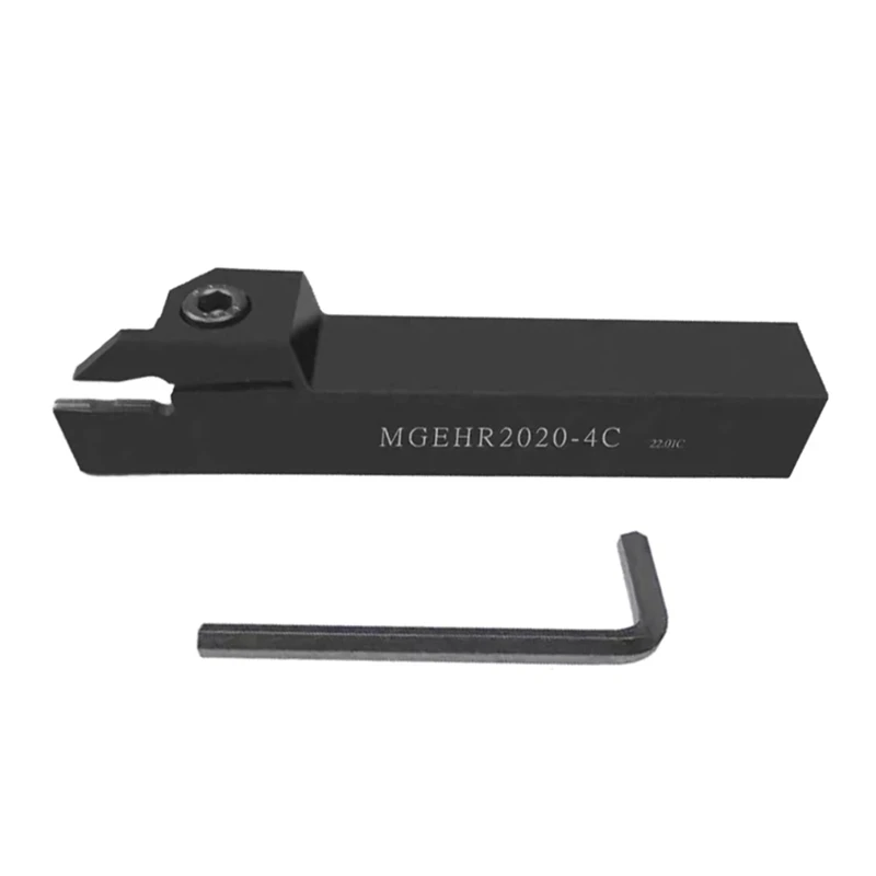 

Lathe Turning Tool External Holder MGEHR2020 4 Grooving Tool Holder +10PCS Carbide Grooving Inserts Durable