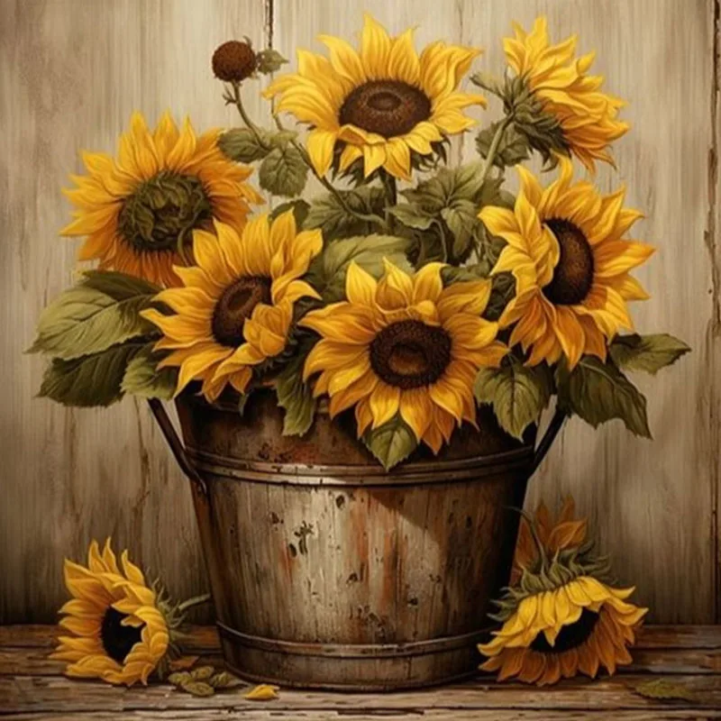 Sunflower Diamond Painting Kit – DIY Full Diamond Art Set