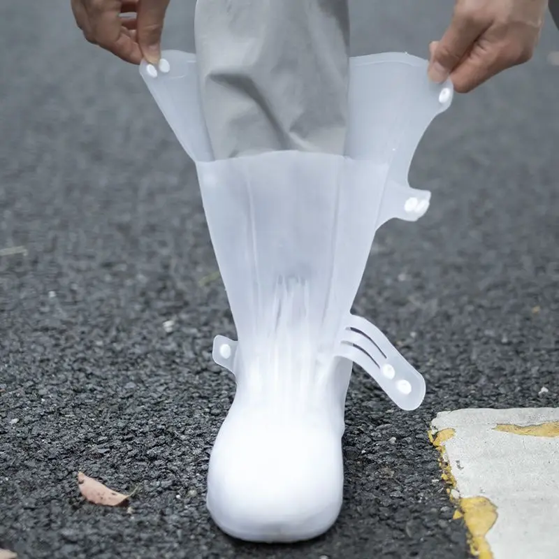 Tall visitor overshoes high tube galoshes waterproof shoes cover slip resistant overshoes rain boots protector long shoe covers shoe covers
