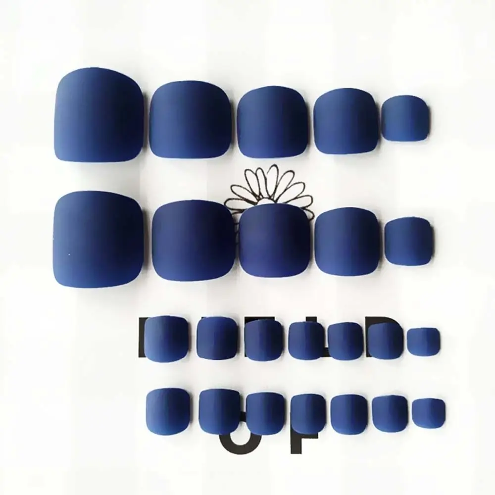 Matte False Toenails Full Cover Artificial Nails Set_voghion.com