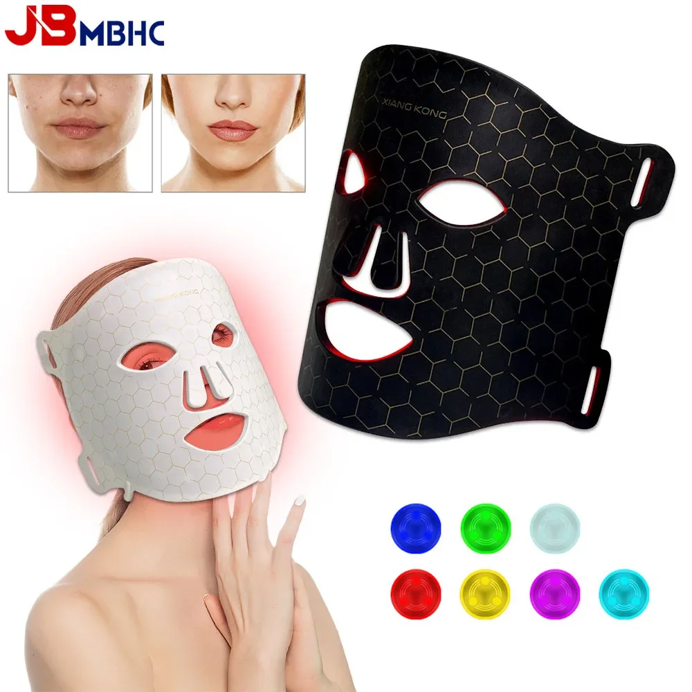

Фотолицевая маска, фотолицевая терапевтическая маска, инфракрасная фотолицевая маска для омоложения кожи, против морщин, Осветляющая Маска, 7 цветов, фотолицевые маски