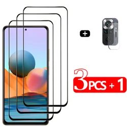 Premium Front Tempered Glass Screen Protector & Camera Lens Film - High - Quality Crystal Screen Shield and Lens Guard - Redmi Note 12S (3 Glass 1 Camera)