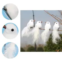 

2Pcs Excellent Creative Handmade Artificial Pigeons Wedding Decoration Attractive Bird Ornament Eco-friendly for Banquet
