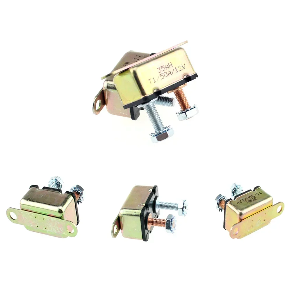 For Battery Chargers Trucks Buses RVs Circuit Breaker Fuse 1.248"x0.693"x0.8" Inch Car Fuse Termination 10-32 Thread