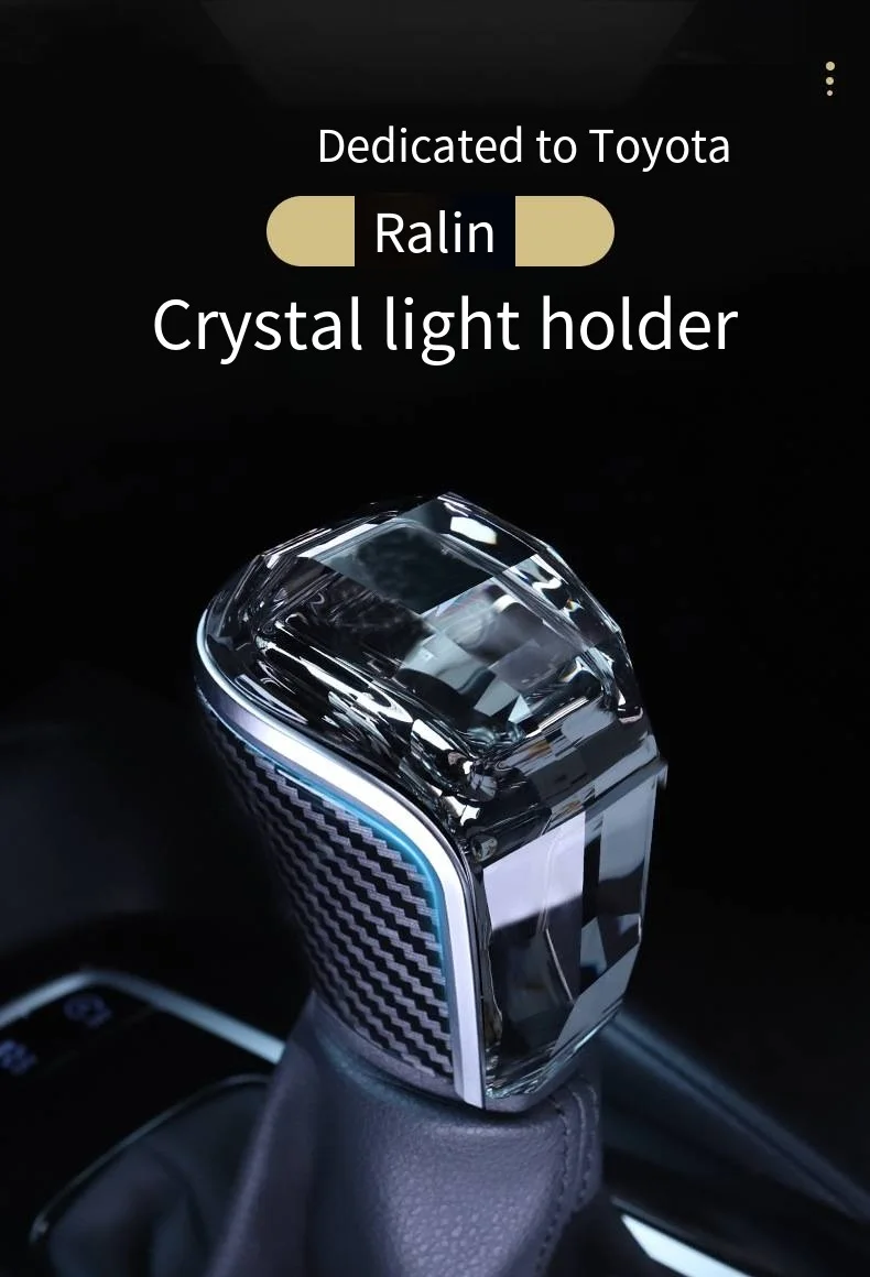 LED Type-c Crystal Gear Shift Knob For Toyota Camry/Levin/Frontlander/Allion /Av