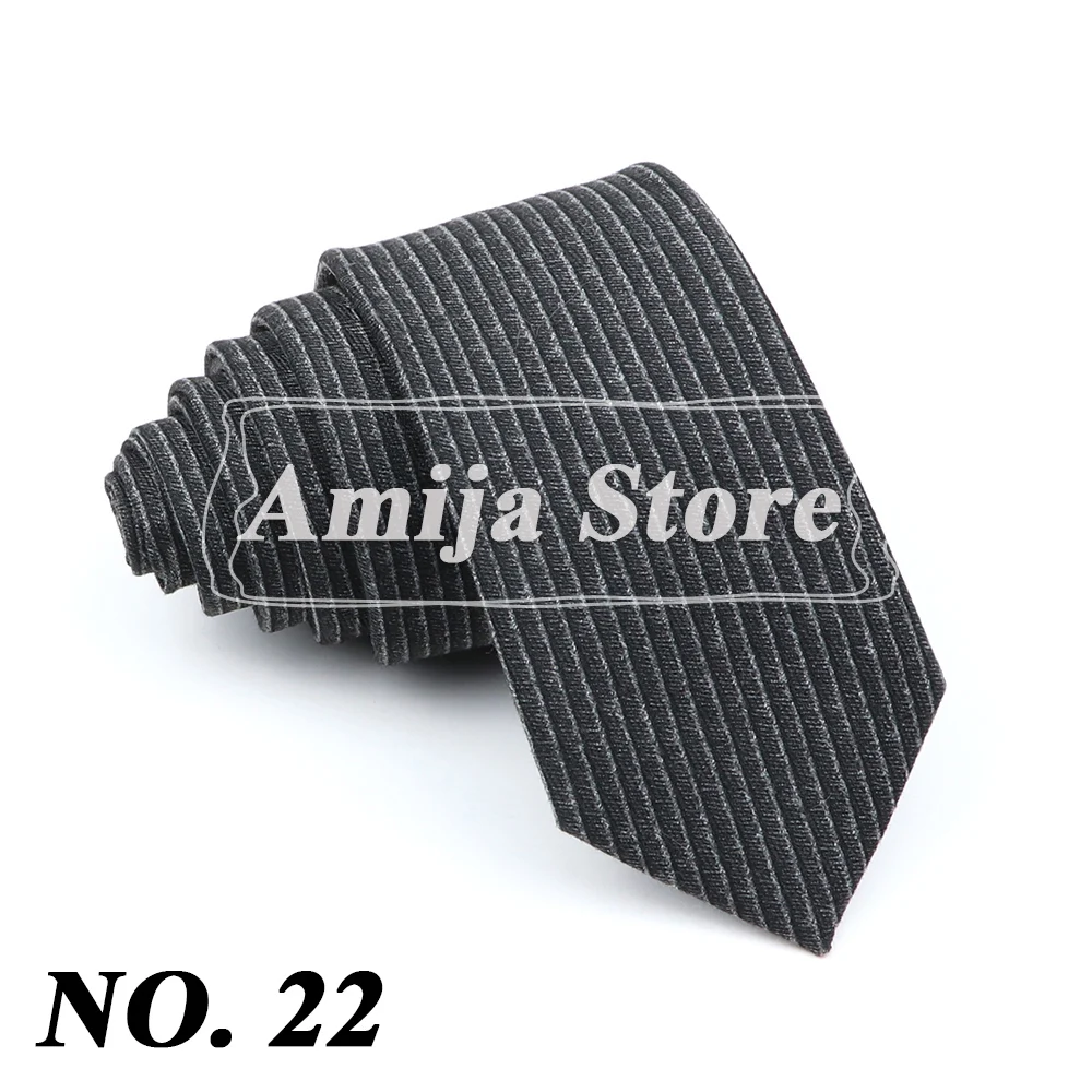 Super Weiche Wolle Baumwolle Krawatte Plaid Diamant Gestreiften Männer 6cm Dünne Krawatte Rot Blau Dunkle Farbe Smoking Anzug Männlichen geschenk Hemd Zubehör – Detail 25