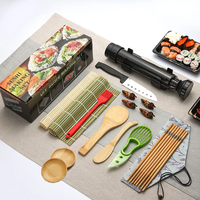 Sushi Making Kit Bamboo Sushi Mat All In One Sushi Bazooka Maker