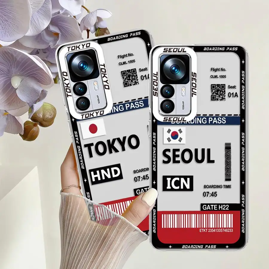 Soft Phone Cover with Tokyo Seoul Boarding Design | Stylish and Durable Case