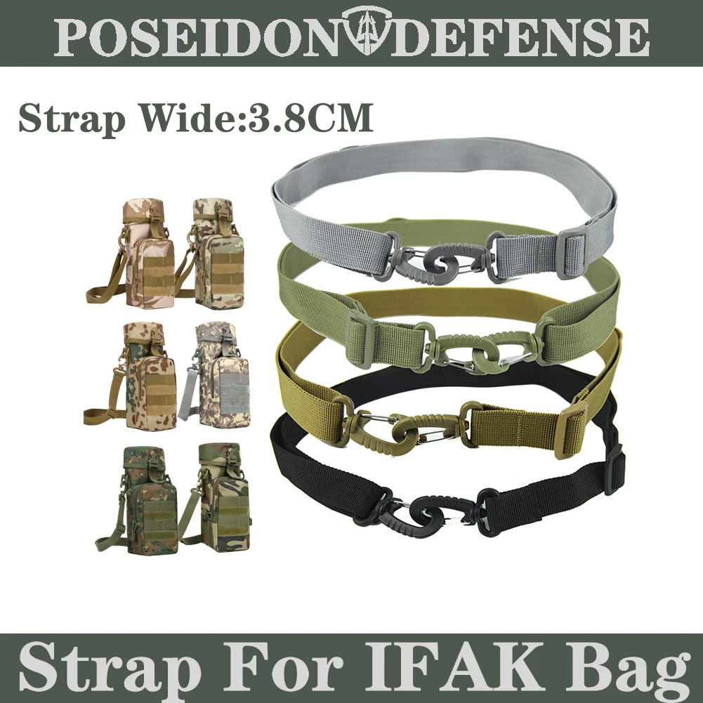 

Tactical Shoulder Strap Water Bottle Pouch Strap Replacement Adjustable Strap for IFAK Bag Waist Pack Belt Hunting Outdoor