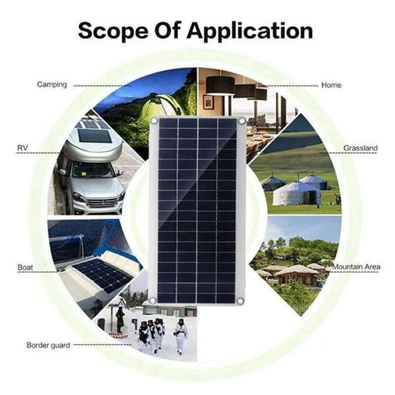 18v flexível painel solar eficiente carga da bateria de carro acampamento