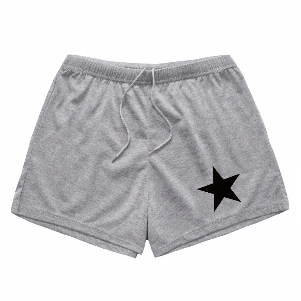 Men's summer white pure pentagram print pattern outdoor sea surfing casual comfortable refreshing versatile sports shorts