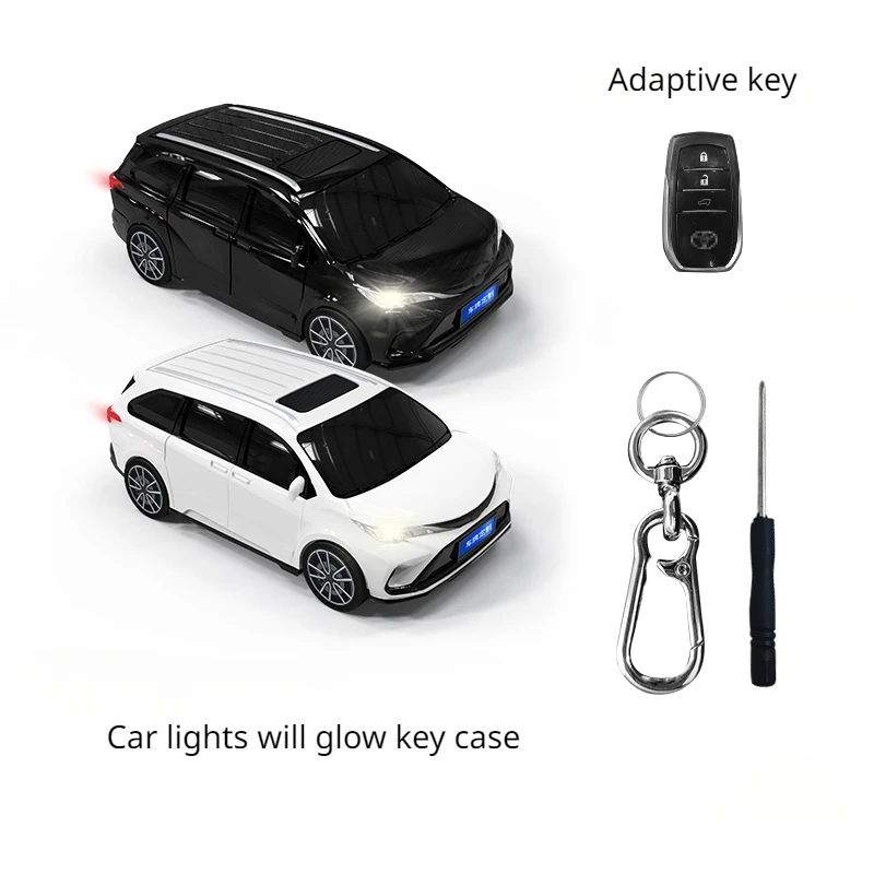 

For TOYOTA SIENNA Key Cover Sienna Car Model Case Remote Control Protective Cover Key Fob Accessory Surprise Gift Car Decoration
