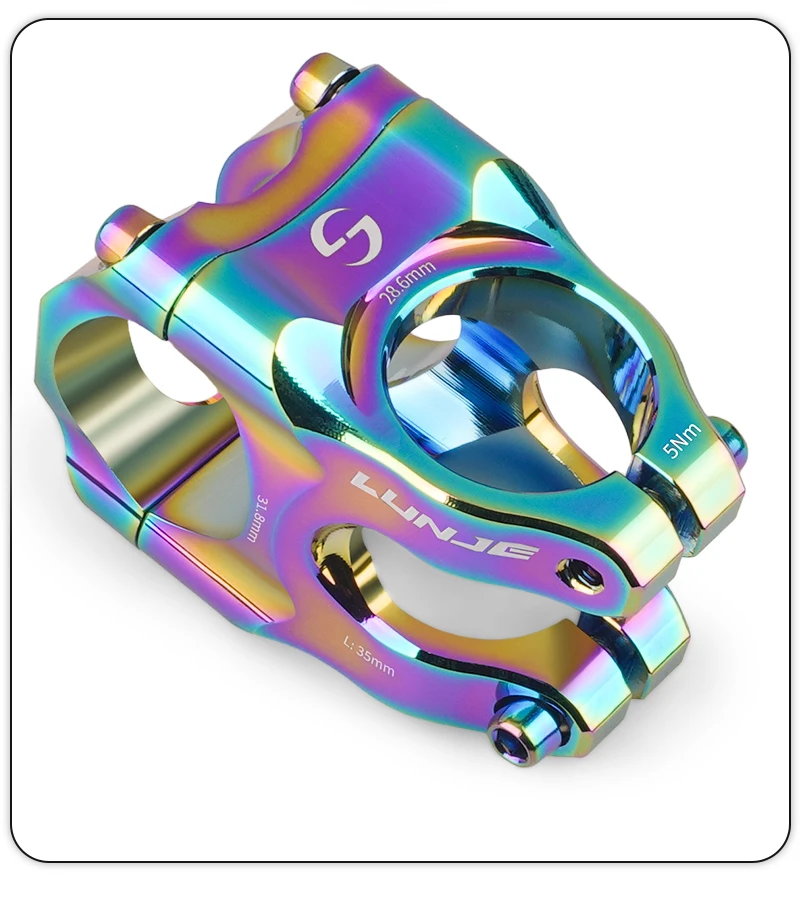 CNC-Fahrradvorbau 31.8 – MTB-Vorbau aus Aluminiumlegierung für Lenker, farbig/silber – Detail 10