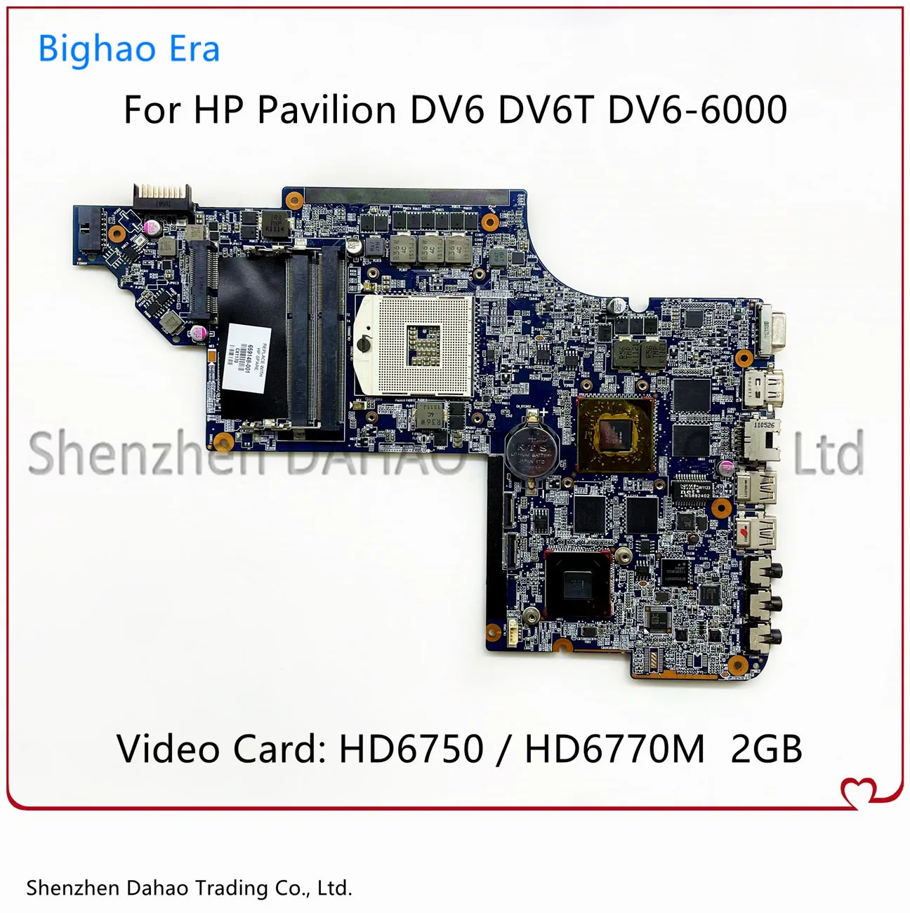 

665342-001 665342-501 650799-501 For HP Pavilion DV6T DV6-6000 Laptop Motherboard With HM65 Chip HD6770 2G-GPU 100% Fully Tested