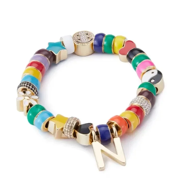 Cpfm Multi Element Star Love Nigo Kanye Travis Scott BRACELET HANDMADE Enamel Inlaid Zircon Hip Hop Necklace