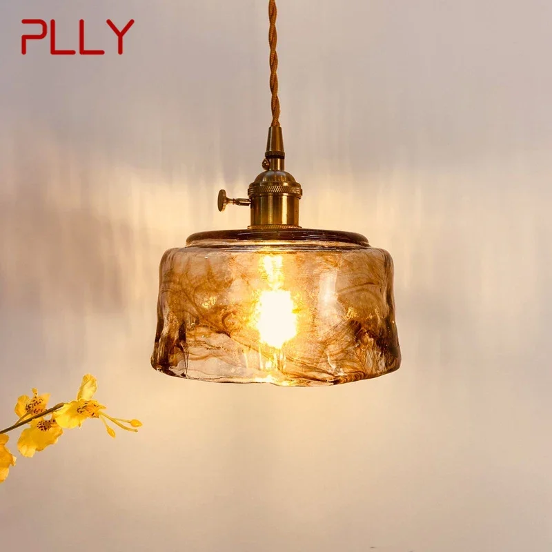 

PLLY Nordic Brass Pendent lamp Modern Bedroom Bedside lamp Art Glass LED Restaurant Bar Aisle Chandelier