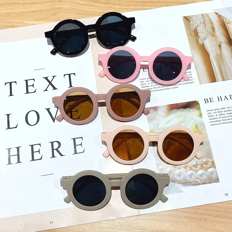 Kids Sunglasses children's color round frame light PC cute small face sunglasses for kids kids sunglasses,children sunglasses