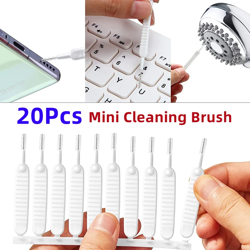 Mini Shower Head Cleaning Brush Anti-Clogging Hole Cleaner for Shower Nozzle Keyboard Phone Port 10-20Pcs, disc cleaner kit,crevice cleaning brush