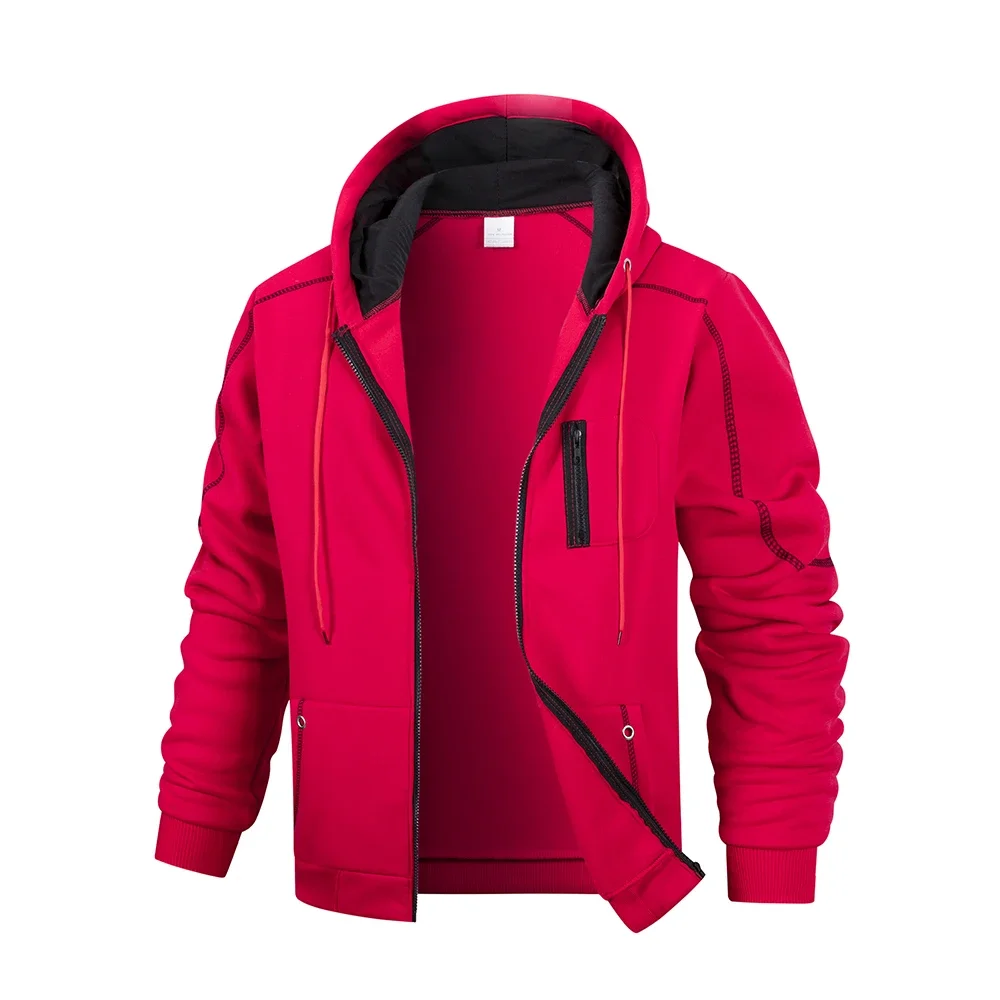 الرجال الصوف جاكيت زيبرا الخريف الشتاء الدافئة زمم...