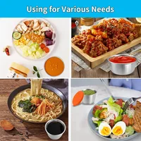 50/70ML Sauce Cup Reusable Salad Box for Lunch Box Picnic Travel Salad Condiment Containers with Lids Leak Dipping Sauce Cups 2