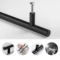 KYCOR-50 Pack 5 pouces armoire tire noir mat en acier inoxydable armoires de cuisine poignées armoire poignées 5 pouces de longueur 3